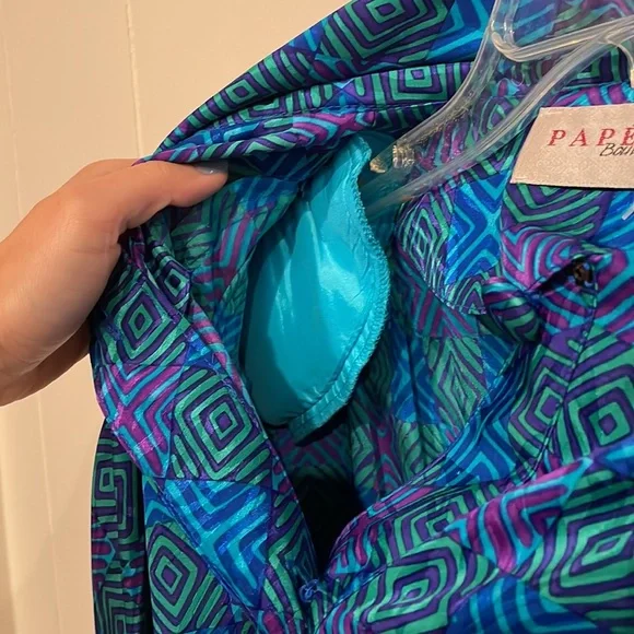 Vintage Papell Boutique Bow Neck Tie Dress - Picture 11 of 12